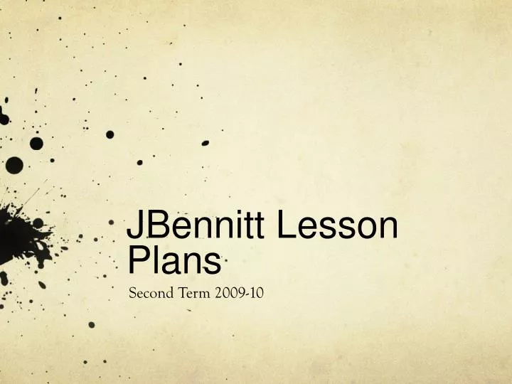 jbennitt lesson plans