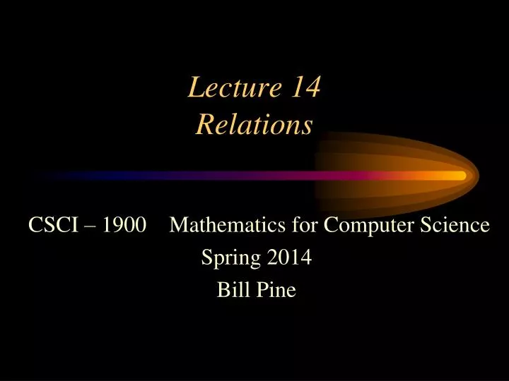 lecture 14 relations