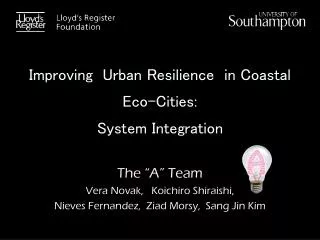 Improving Urban Resilience in Coastal Eco-Cities: System Integration