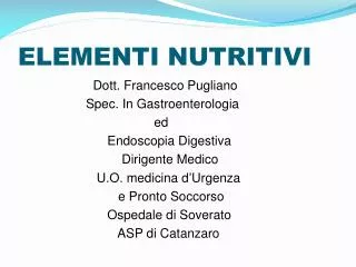 elementi nutritivi