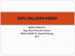batu saluran kemih