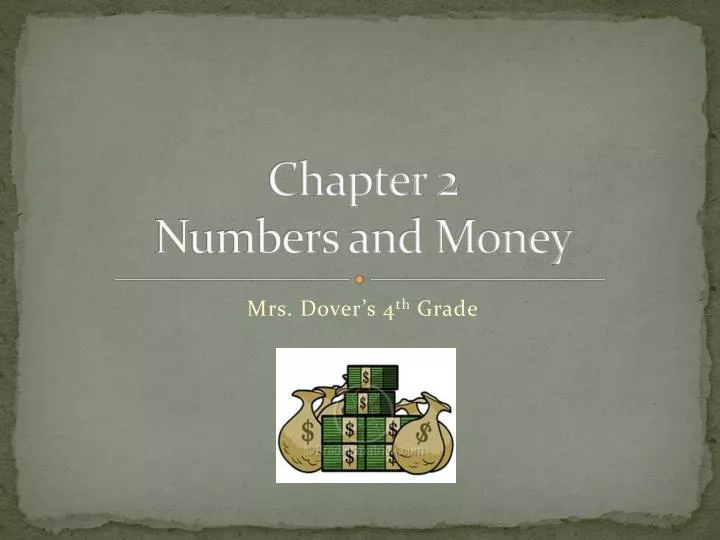 chapter 2 numbers and money