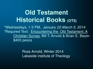 Old Testament Historical Books (OT5)