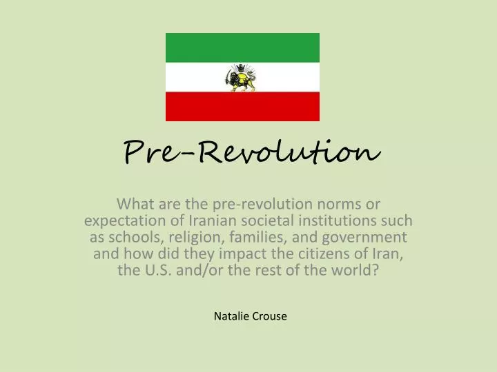 pre revolution