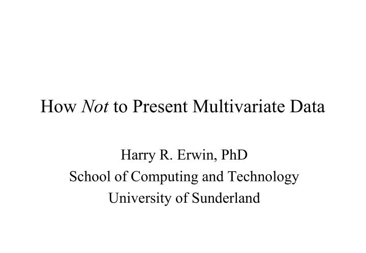 how not to present multivariate data