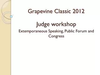 Grapevine Classic 2012