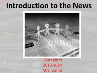 introduction to the news