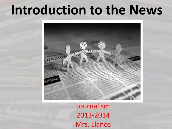 introduction to the news