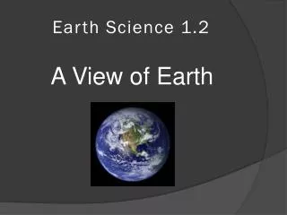 Earth Science 1.2