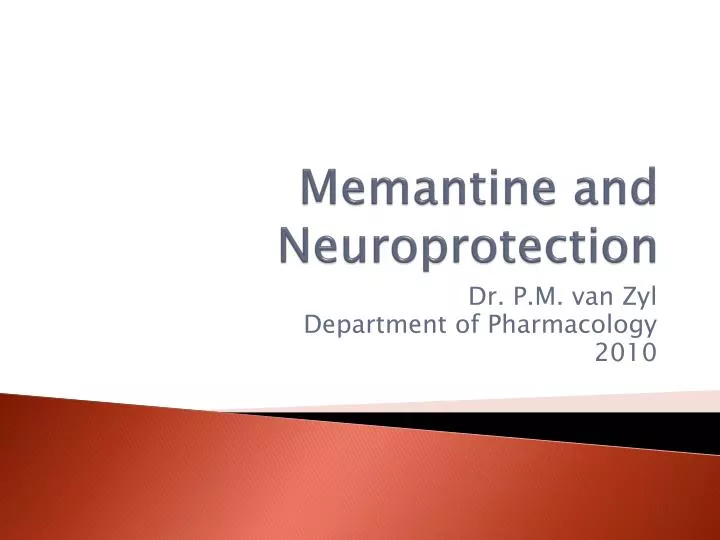 memantine and neuroprotection