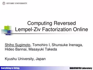 Computing Reversed Lempel-Ziv Factorization Online
