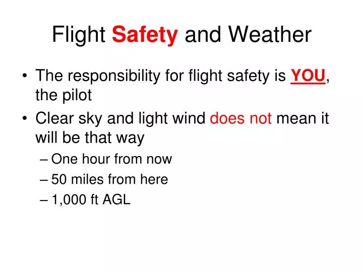 flight safety and weather