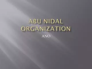 Abu Nidal Organization