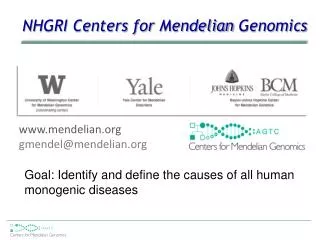 NHGRI Centers for Mendelian Genomics