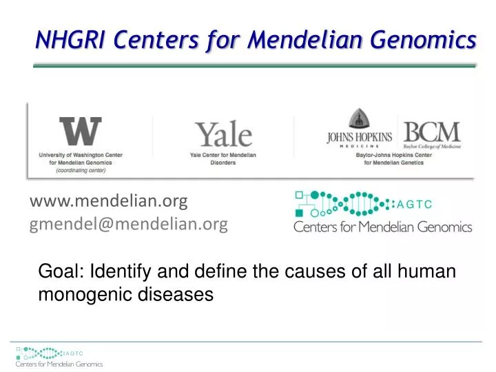 nhgri centers for mendelian genomics