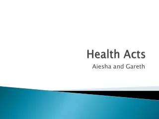 Health Acts
