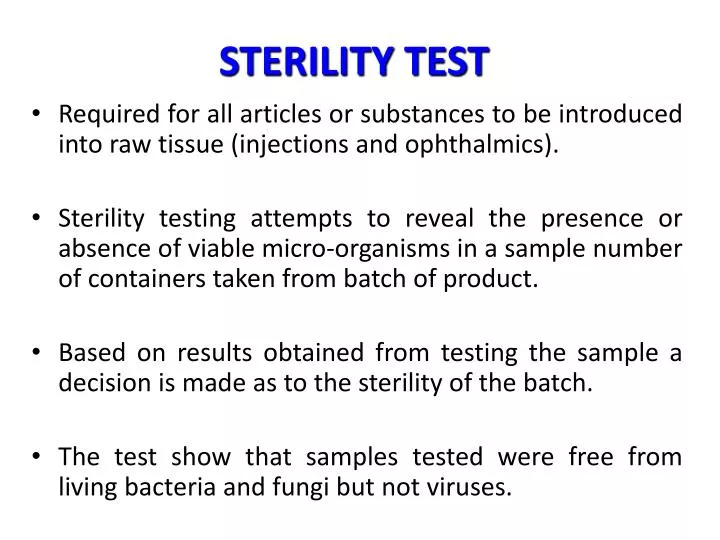 sterility test
