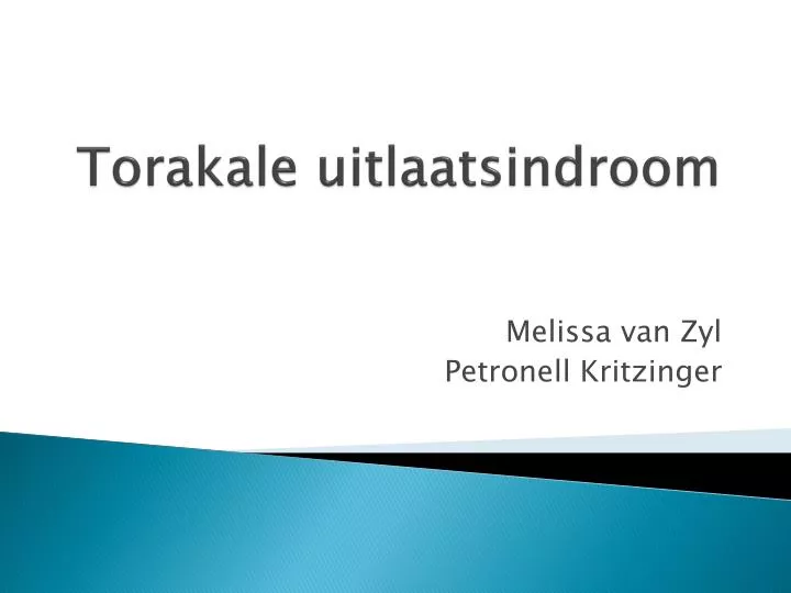 torakale uitlaatsindroom