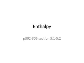 Enthalpy