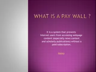 What is a pay wall ?