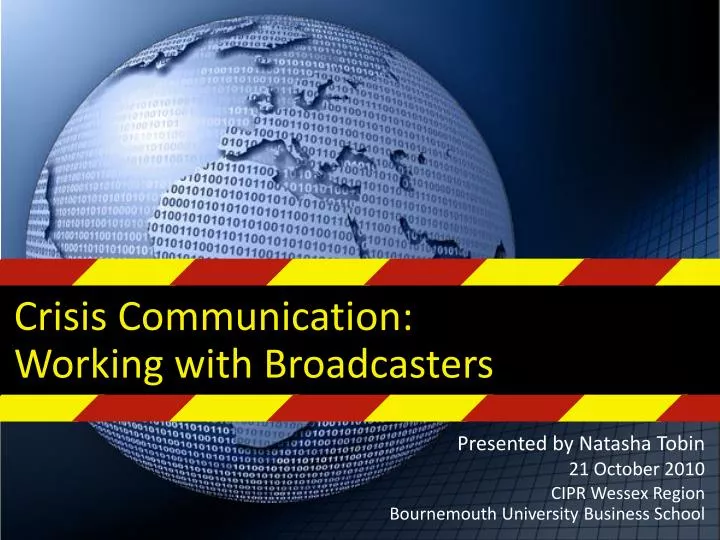 crisis communication working with broadcasters