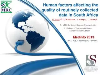 Human factors affecting the quality of routinely collected data in South Africa
