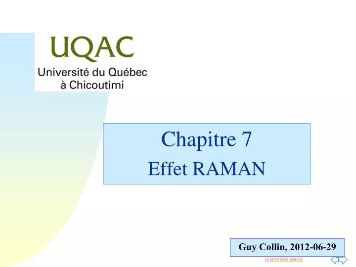 chapitre 7 effet raman