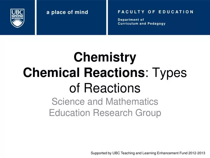 chemistry chemical reactions types of reactions