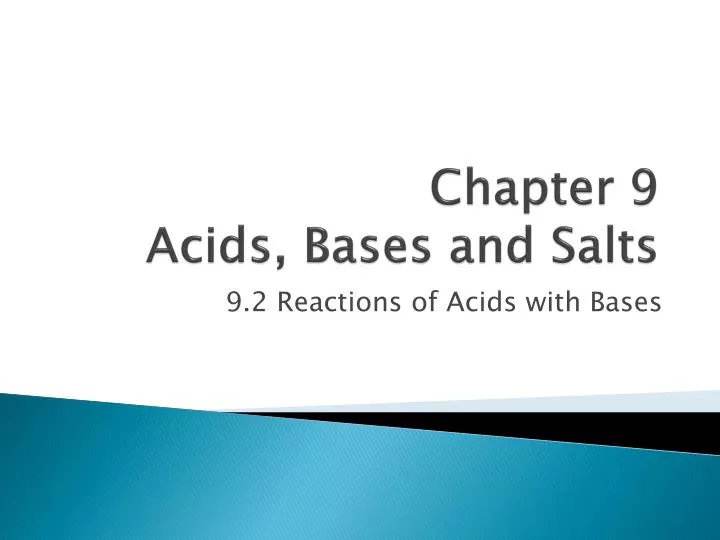 chapter 9 acids bases and salts