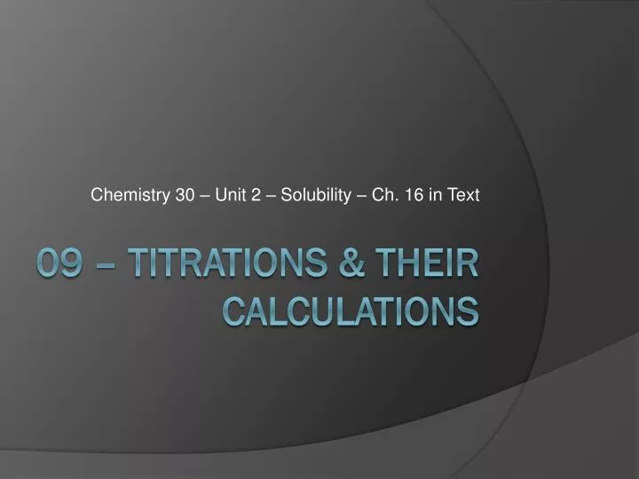 chemistry 30 unit 2 solubility ch 16 in text