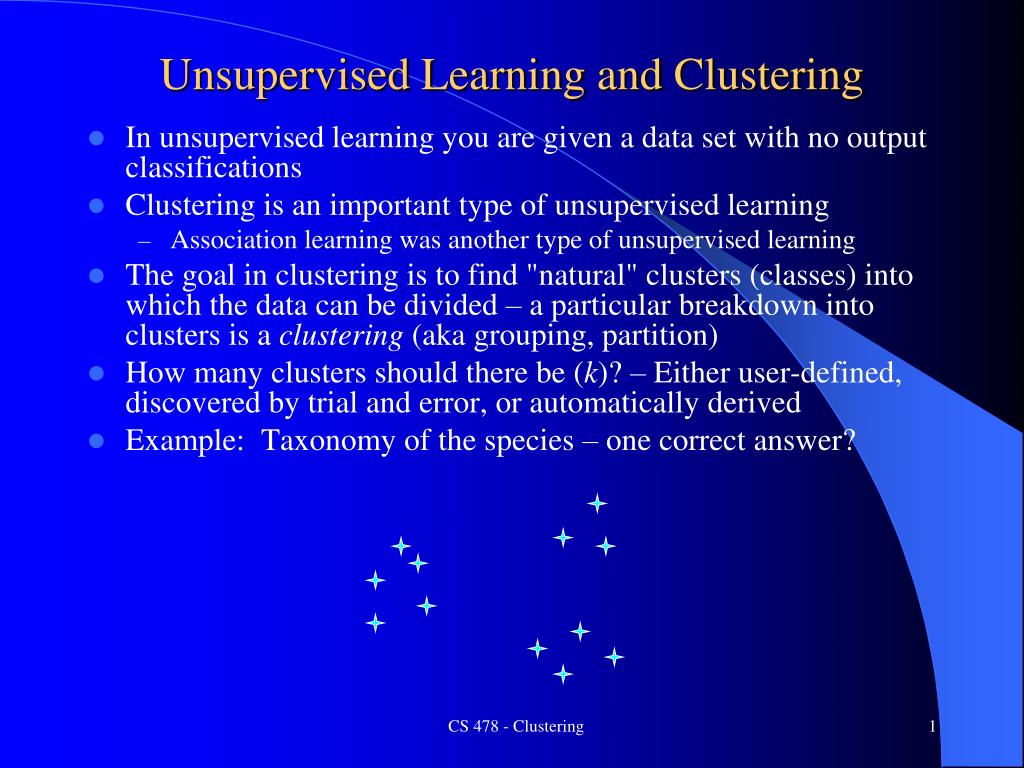 PPT - Unsupervised Learning and Clustering PowerPoint Presentation ...