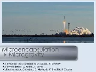 Microencapsulation In Microgravity