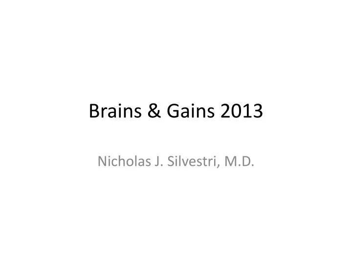 brains gains 2013