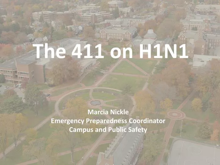 the 411 on h1n1