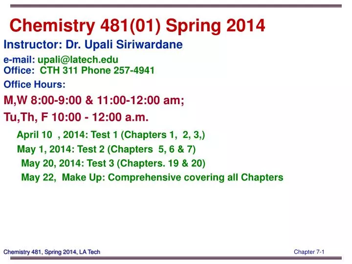 chemistry 481 01 spring 2014