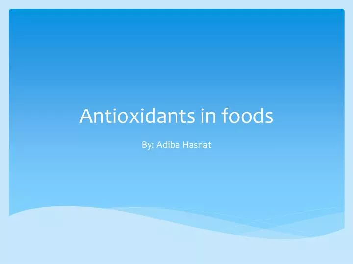 antioxidants in foods