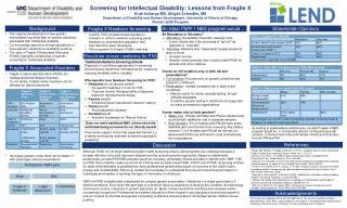Screening for Intellectual Disability: Lessons from Fragile X