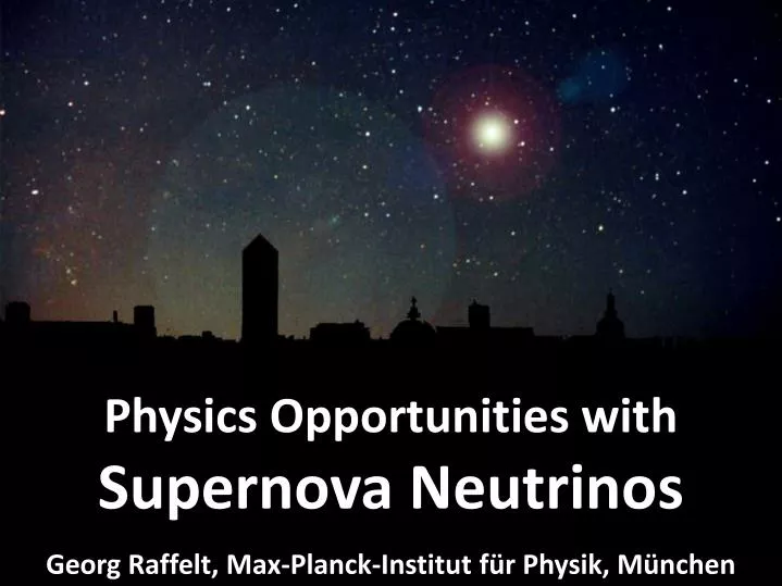 supernova neutrinos