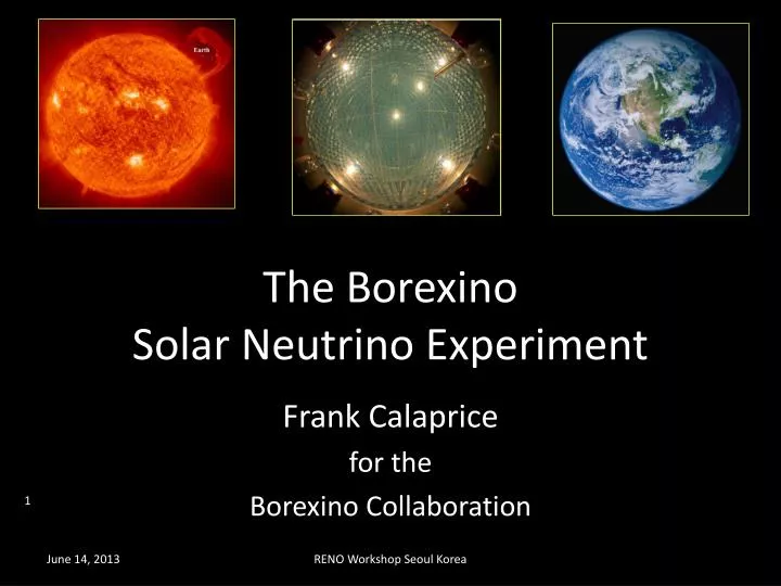 the borexino solar neutrino experiment