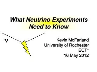 What Neutrino Experiments Need to Know