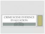 Crime Scene Evidence Evaluation - slide 1
