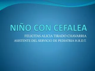 ni o con cefalea