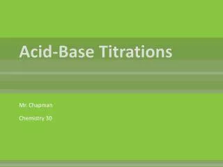 acid base titrations