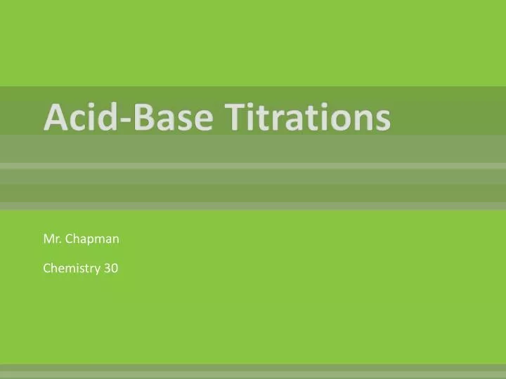 acid base titrations