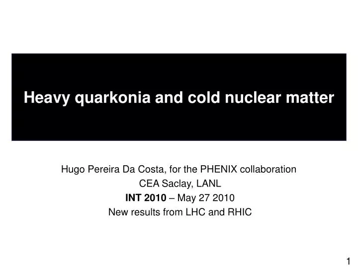 heavy quarkonia and cold nuclear matter