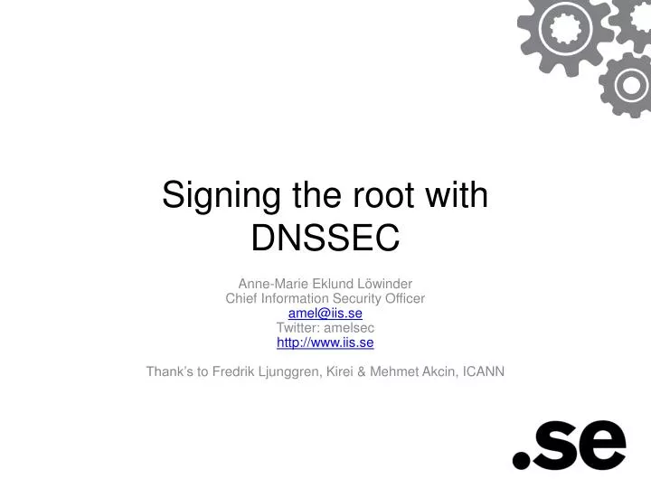 signing the root with dnssec