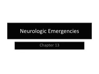 Neurologic Emergencies