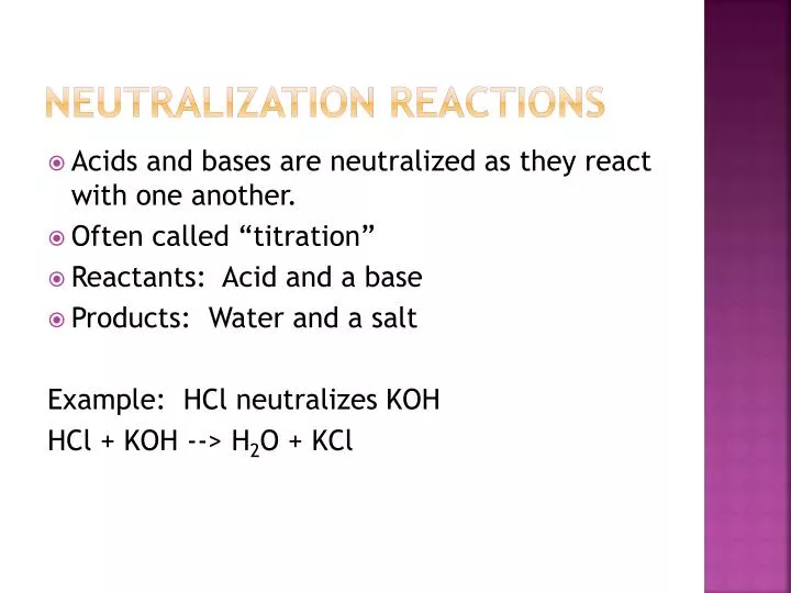 neutralization reactions
