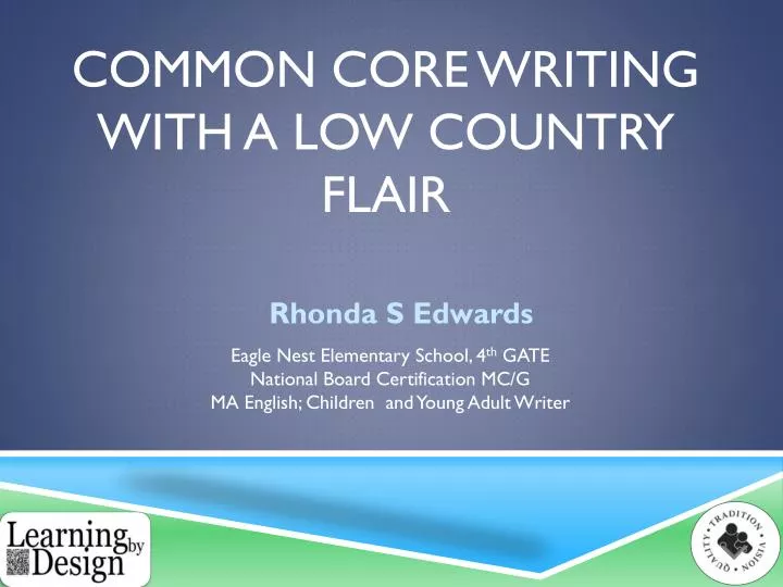 common core writing with a low country flair