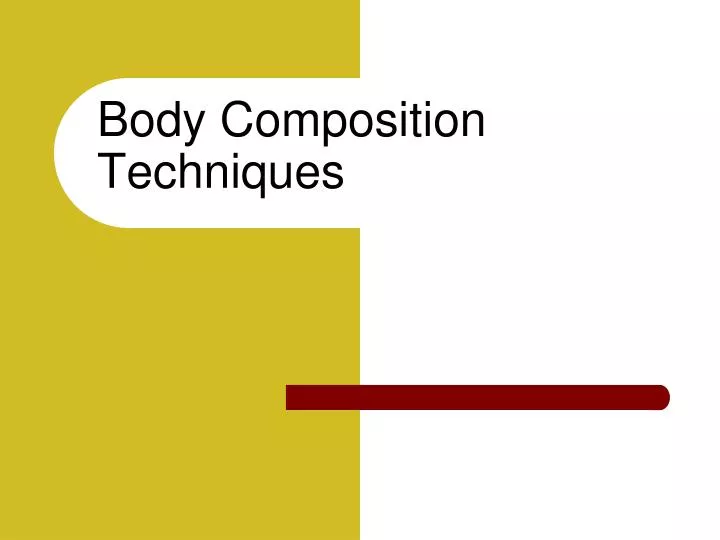 body composition techniques